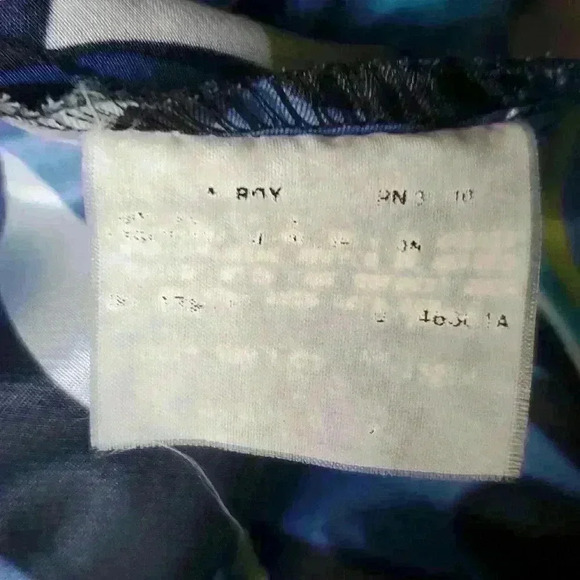 Vintage Y2K BCX Satin Ruched Empire Waist Cami Tank Top sz M ~Retro Swirl~ - Picture 9 of 10